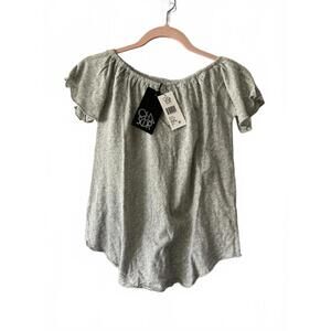 Chaser Women's Heather Grey Off-Shoulder Top - Size S